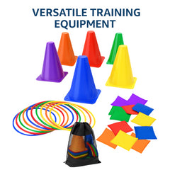 Kids PE Activity Set Cones, Rings, Bean Bags, Outdoor Garden Playground Games