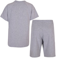 Kids Girls Boys Raglan Sleeves Plain Pyjamas 2 Piece Comfortable Shorts Set 5-14