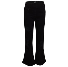 Kids Girls Denim Jeans Comfort Stretchy Flared Bell Bottom Ripped Fashion Pants