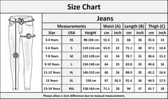 Kids Girls Stretchy Jeans Ripped Denim Pants Trousers Jeggings Age 3-14 Years