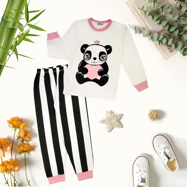 A2Z 4 Kids Girls Boys Christmas Pyjamas Children PJs 2 Piece Festive Set Panda Animal Santa Print Baby Pink Lounge Suit for Children Unisex Top Bottom Pyjamas Loungewear Gifts Age 2-3, 3-4, 5-6, 7-8, 9-10, 11-12 & 13 Years