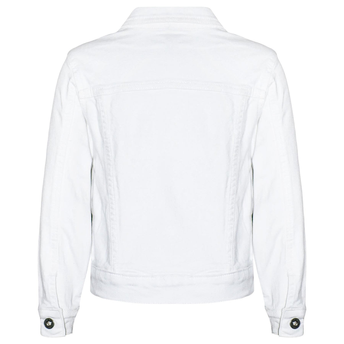 Women White Denim Jacket Cotton Casual Fashion Vintage Classic Streetwear Jeans