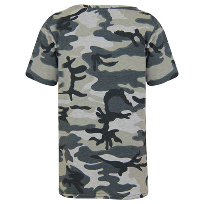 Girls Tops Kids Royalty Camouflage T Shirt Top & Legging Loungewear Set 7-13 Yr