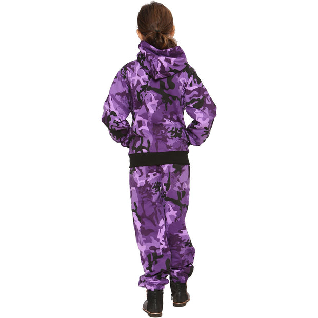 Kids Tracksuit Boys Girls Designer's Camouflage Jogging Suit Top Bottom 5-13 Yr