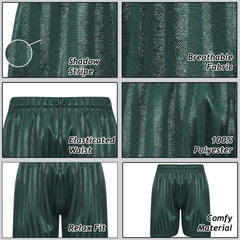 Kids Girls Boys Shadow Stripe PE Shorts Sports Football Gym School Short 2-13