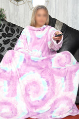 Unisex Men Ladies Wearable Snuggle Blanket with Sleeves Super Soft Warm Fleece