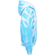 A2Z 4 Kids Girls Tie Dye Printed Blue Fleece Hoodie Zip Up Style Hooded Zipper Age 5-6, 7-8, 9-10, 11-12 & 13 Years