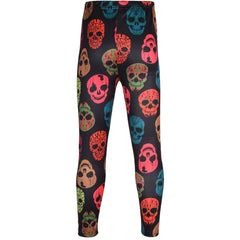 Girls Halloween Legging Spider Web Skull Print Leggings Fancy Costume 3-13 Years