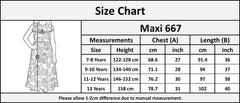 Kids Girls Maxi Dress Sleeveless Printed Party Fashion Summer Long Skater Dress