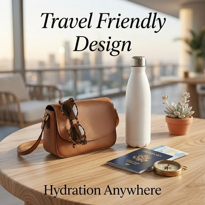 A2Z 500ml Stainless Steel Water Bottle Insulated Leakproof Flask Gym Travel