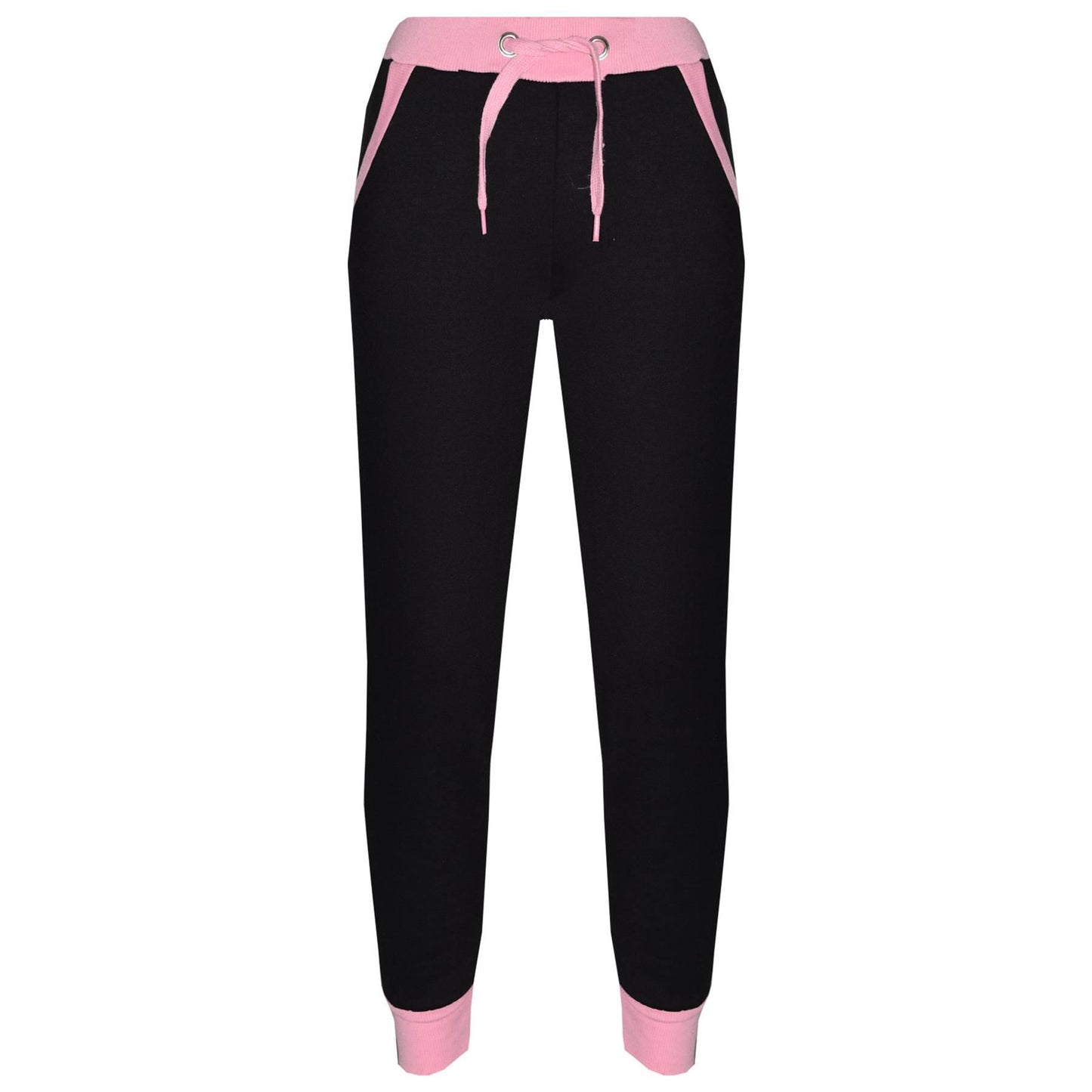 A2Z Kids Jogging Bottoms Joggers 2 Tone Cuffed Sweatpants Contrast Back To School Trousers Tracksuit Pants Age 5-13 Years