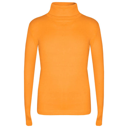 Kids Girls Polo Neck T Shirt Thick Cotton Turtleneck Jumper Long Sleeve Top 2-13
