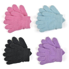 Kids Girls 4 Pack Thermal Snow Soft Magic Winter Gloves One Size Warm Mittens