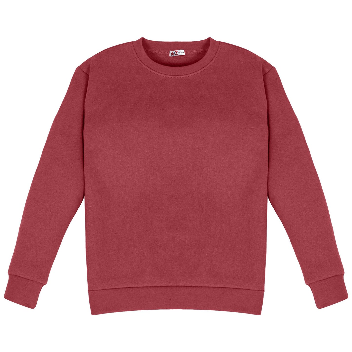Kids Girls Boys Sweatshirt  Plain Crew Round Neck Uniform  Age 2-13 Years