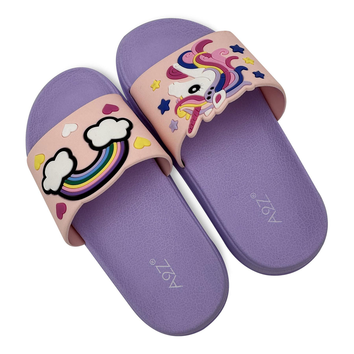 A2Z 4 Kids Boys Girls Sliders Sandals Cute Dinosaur Unicorn Summer Beach Shoes