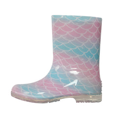 A2Z 4 Kids Girls Mermaid Wellies Waterproof Rain Boots Non-Slip Wellington Boot