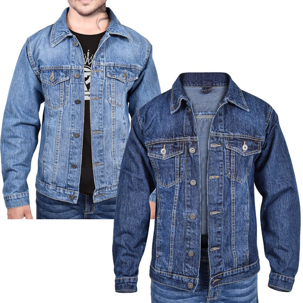 A2Z Mens Jacket Fashion Denim Jacket Jeans Long Sleeves Coat for Mens S To 3XL