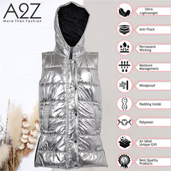 Ladies Oversized Gilet Long Line Style Jacket Long Sleeveless Fashion Women Coat