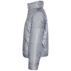 Girls Jacket Kids Wetlook Cropped Padded Quilted Puffer Bubble Jackets Coat 5-13