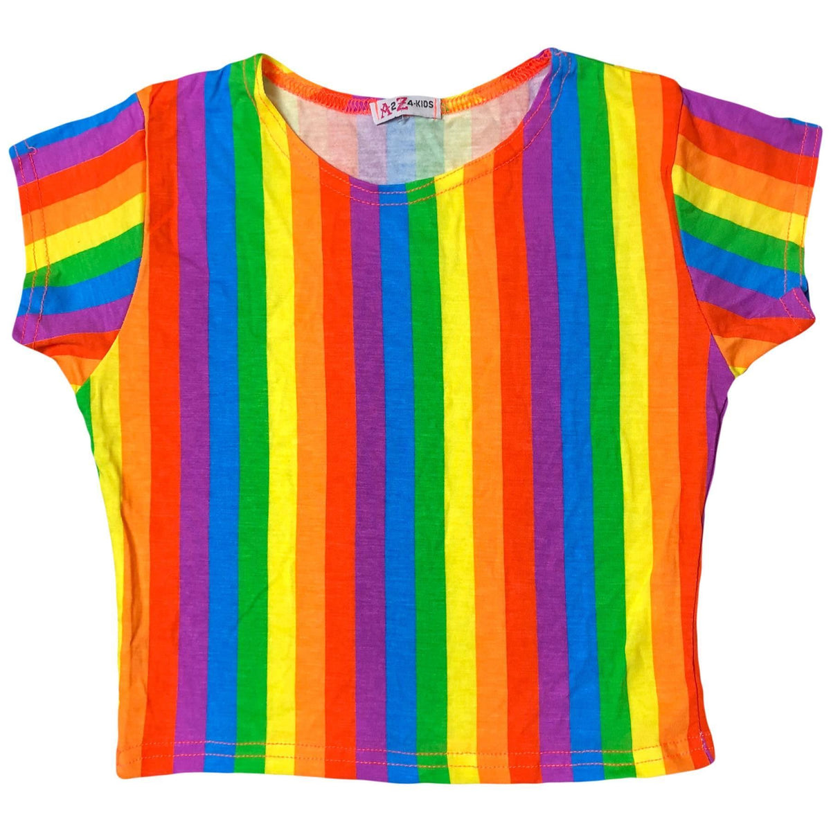 Girls Rainbow Clothing Crop Tops Skirts Dresses Jumpsuits Leggings Party Wear