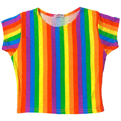 Girls Rainbow Clothing Crop Tops Skirts Dresses Jumpsuits Leggings Party Wear