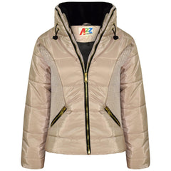 A2Z 4 Kids Girls Jacket Padded Puffer Jackets Faux Fur Collar Thick Coat 3-13