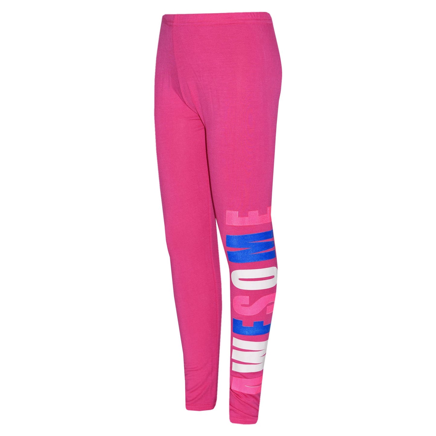 Girls Tops Kids Awesome Print Hooded T Shirt Top Legging Lounge Wear Set 7-13 Yr