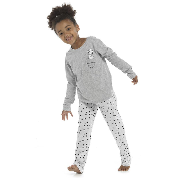 Kids Girls Soft Cotton Twosie Pyjamas With Scrunchie Comfortable Loungewear PJS