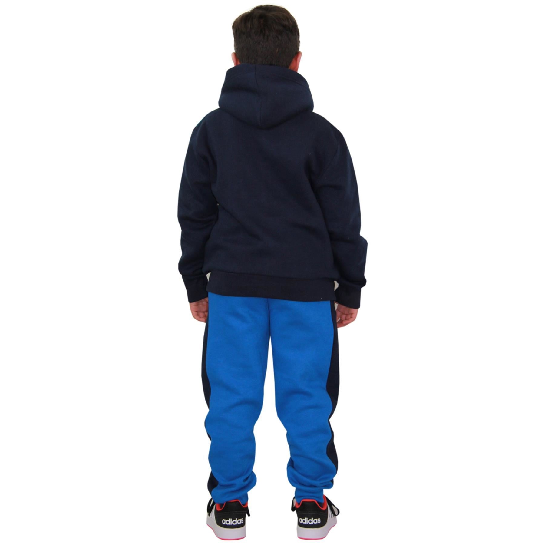 Kids Boys Girls Contrast Panel Tracksuit A2Z NY Deluxe Print Hoodie With Joggers