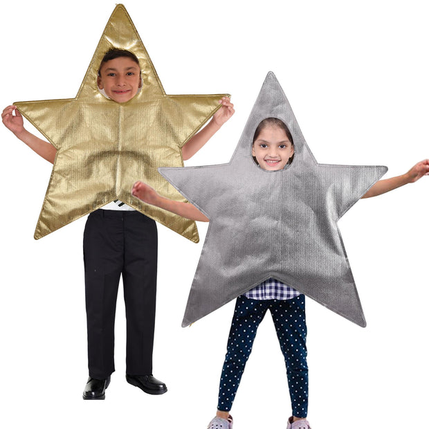 A2Z 4 Kids Xmas Nativity Star Costume Kids Christmas Nativity School Play Gold Star Fancy Dress Outfit for Kids Age 3-8 Years