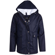 A2Z 4 Kids PU Raincoat Jackets Navy Windbreaker Waterproof Parka Shower Resistant Hooded Raincoat Girls Boys Age 5-6, 7-8, 9-10, 11-12 & 13 Years - A2Z 4 Kids