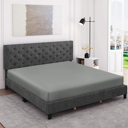 Easy Iron Percale Fitted Sheet Cotton Single Double King Super King Bed Sheet