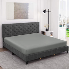 Easy Iron Percale Fitted Sheet Cotton Single Double King Super King Bed Sheet