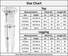 Kids Girls " EPIC " Printed Stylish Crop Top & Fashion Legging Set 7-13 Years