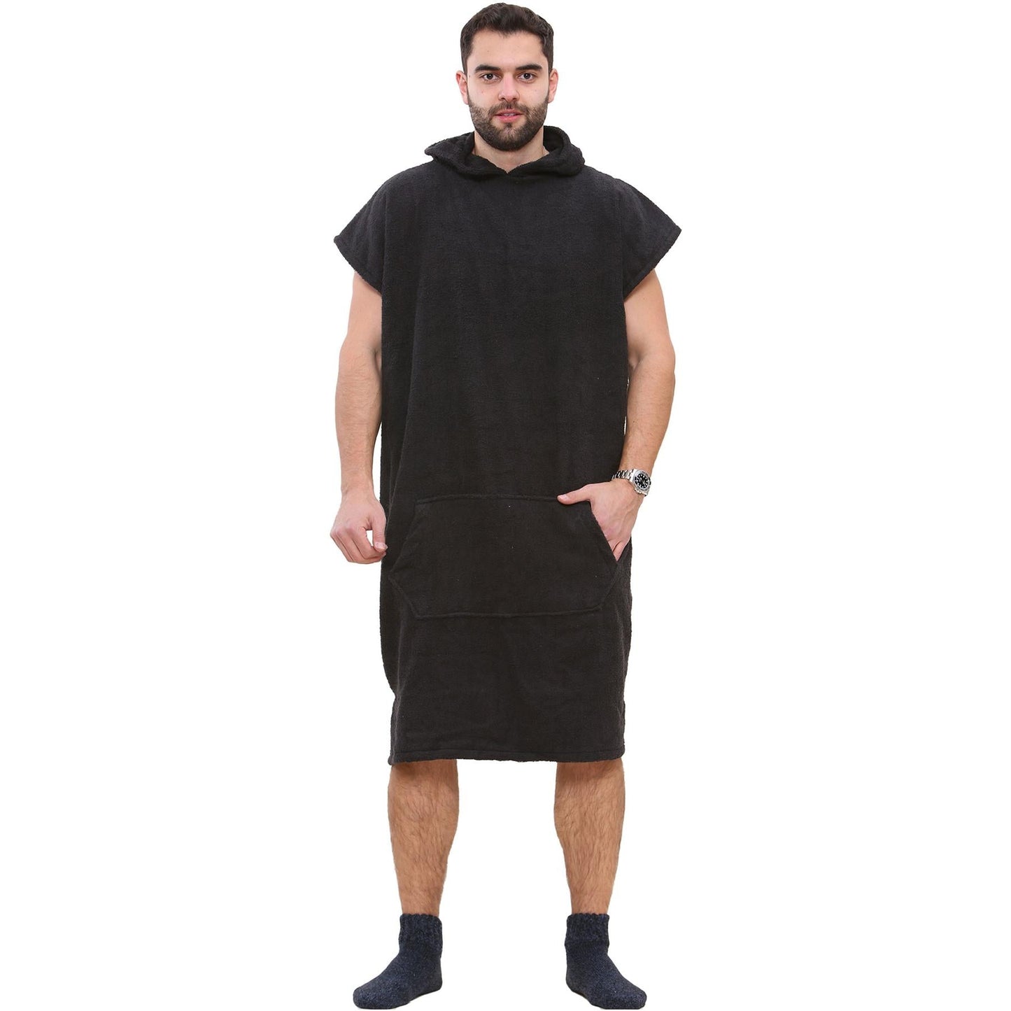 Adults Towel Poncho Bathrobe Ladies Gents Mens Gift
