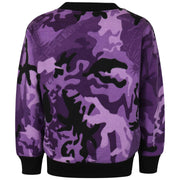 A2Z 4 Kids Camouflage Purple Tracksuit Jumper Sweatshirt Set with Jogger Bottoms PE School Sports Activewear Set Girls Boys Children Age 5-13 years