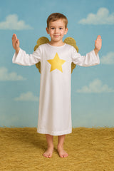 Kids Boys Xmas Nativity Angel Outfit School Play Angel Fancy Dress All in one