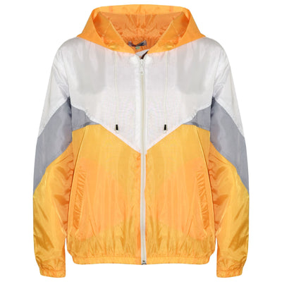 A2Z 4 Kids Windbreaker Mustard Waterproof Raincoat Jackets Contrast Panels Shower Resistant Lightweight Hooded Coat Girls Boys Age 5-13 Years - A2Z 4 Kids