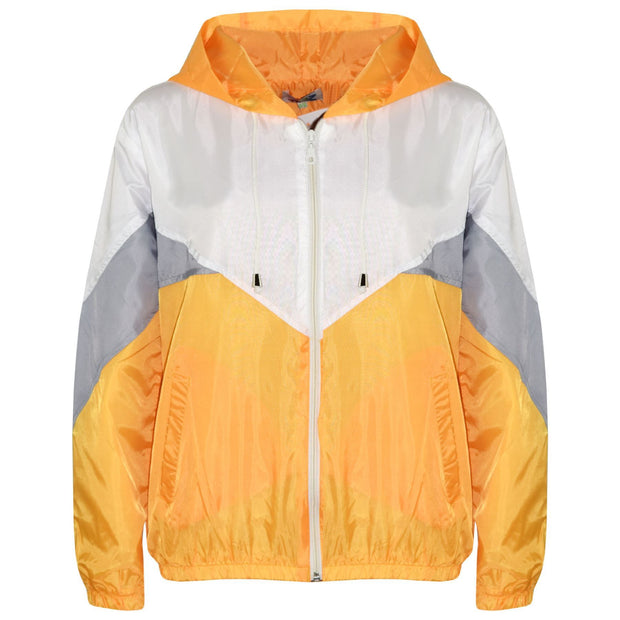 A2Z 4 Kids Windbreaker Mustard Waterproof Raincoat Jackets Contrast Panels Shower Resistant Lightweight Hooded Coat Girls Boys Age 5-13 Years - A2Z 4 Kids