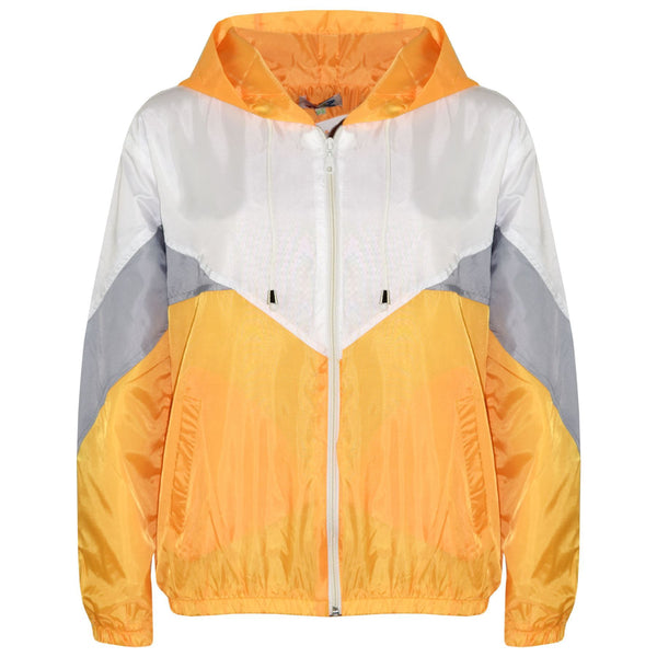 A2Z 4 Kids Windbreaker Mustard Waterproof Raincoat Jackets Contrast Panels Shower Resistant Lightweight Hooded Coat Girls Boys Age 5-13 Years - A2Z 4 Kids