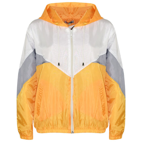 A2Z 4 Kids Windbreaker Mustard Waterproof Raincoat Jackets Contrast Panels Shower Resistant Lightweight Hooded Coat Girls Boys Age 5-13 Years - A2Z 4 Kids