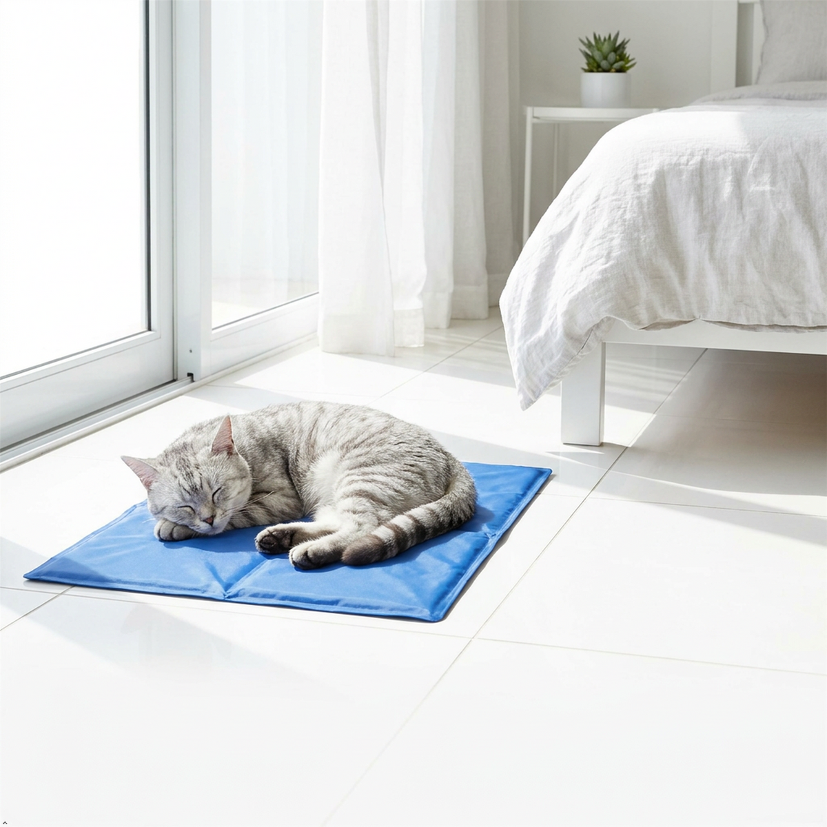 Cooling Pet Mat 40x50cm Self Cooling Gel Pad for Dogs Cats Foldable Summer Bed
