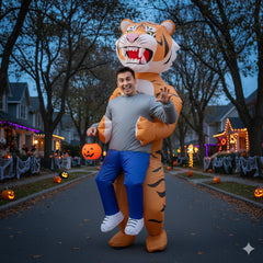 A2Z Adults Mens Ladies Inflatable Tiger Halloween Costume Box Funny Fancy Dress