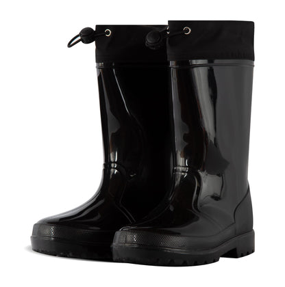 Kids Girls Boys Wellies Wellington Twin Tread Rainboot Non Slip Waterproof Shoes