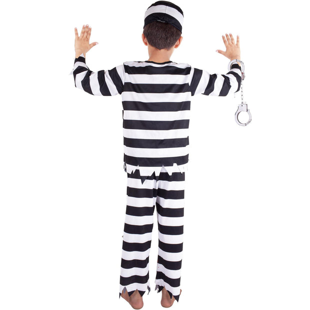 A2Z 4 Kids Boys Zombie Prisoner Halloween Set Bloody Prisoner Attire Eerie Undead Convict Halloween Outfit Set for Boys Age 3-14 Years