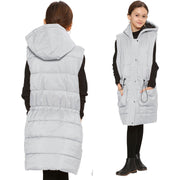 Kids Girls Fashion Oversized Gilet Long Line Jacket Long Sleeveless Coat 7-13 Yr