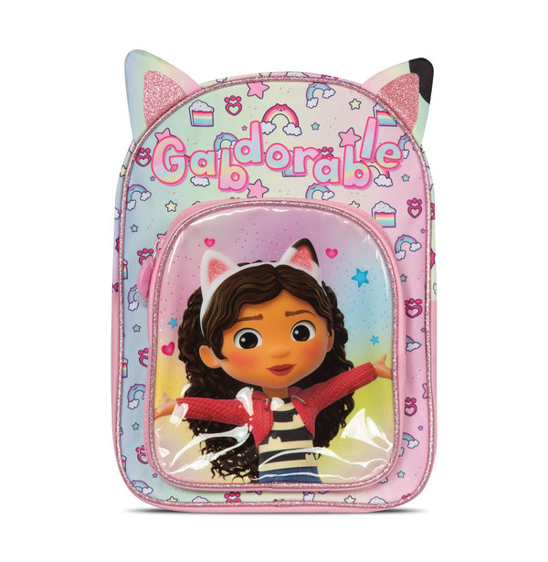 Kids Girls Gabbys Doll Pastel Cat Ears Arch Backpack Officially Licensed PE Bags