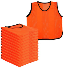 A2Z 12 Pack Sports Training Mesh Bibs Lightweight Comfortable and Breathable During Football Rugby Sports Bibs For Kids/Adult