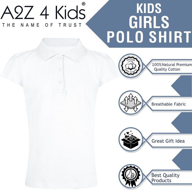 Kids Girls T Shirts Plain Polo Summer Fashion Soft Feel Tank Top 3-13 Yrs