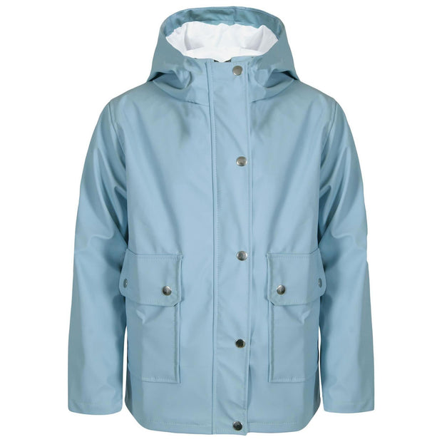 PU Raincoat Jacket Windbreaker Waterproof Parka Hooded For Girls Boys Age 5-13 Years